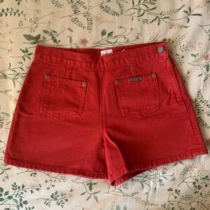 100% cotton Calvin Klein Red Jean Shorts